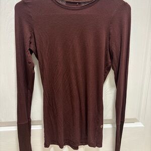 Lululemon Athletica Maroon Long Sleeve Top